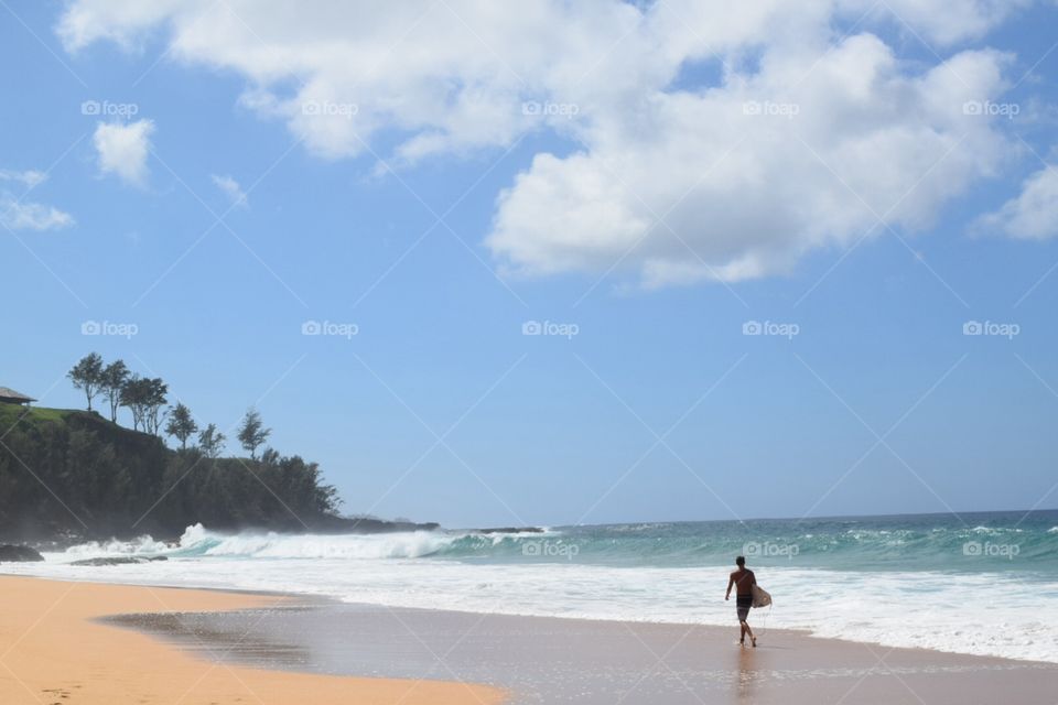 Beach surfer Hawaii
