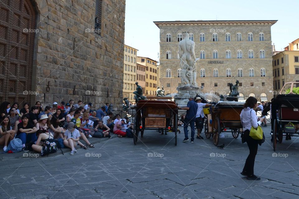 Crowd, Florence, Italy