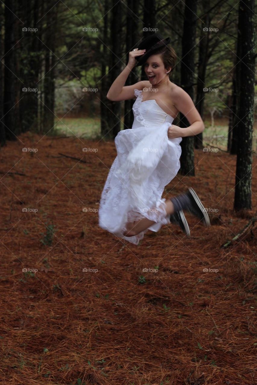 Jumping bride