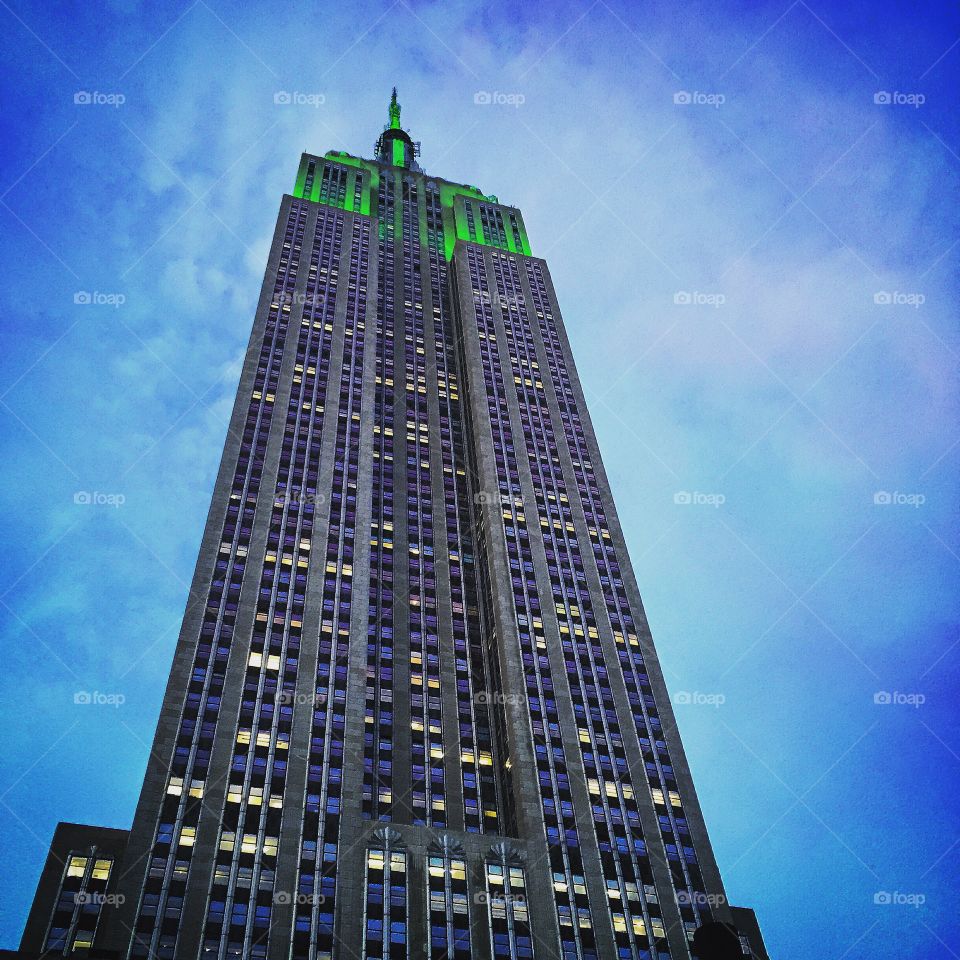 Empire State Building , View from Vu Rooftop Bar, New York City 