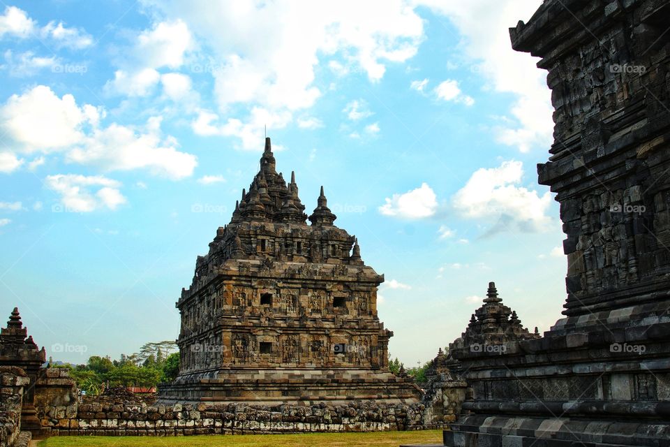 daylight in plaosan temple, one of some archaelogical site in Jogjakarta, Indonesia