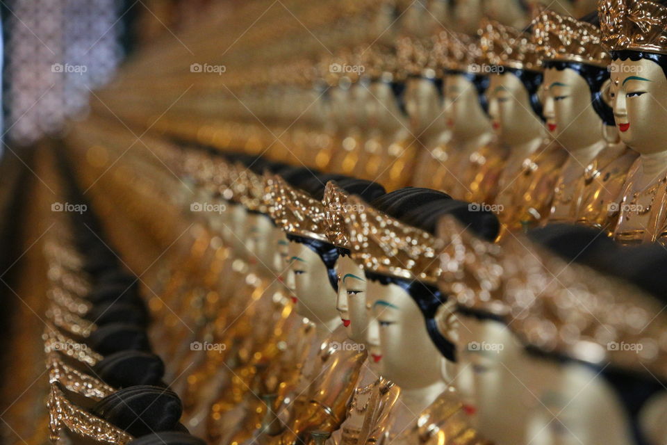 at a temple in Seoul i was struck with awe when i saw one entire wall was covered with rows of beautiful golden buddhas