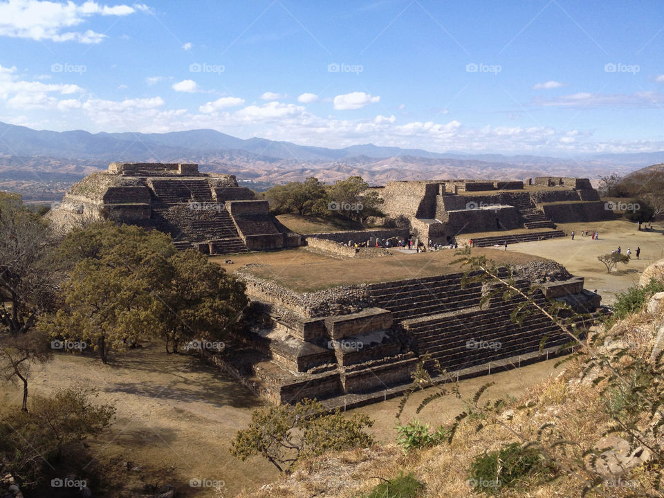 Monte Alban Zapotec ruins. Oaxaca's ancient ruins. Mexico.