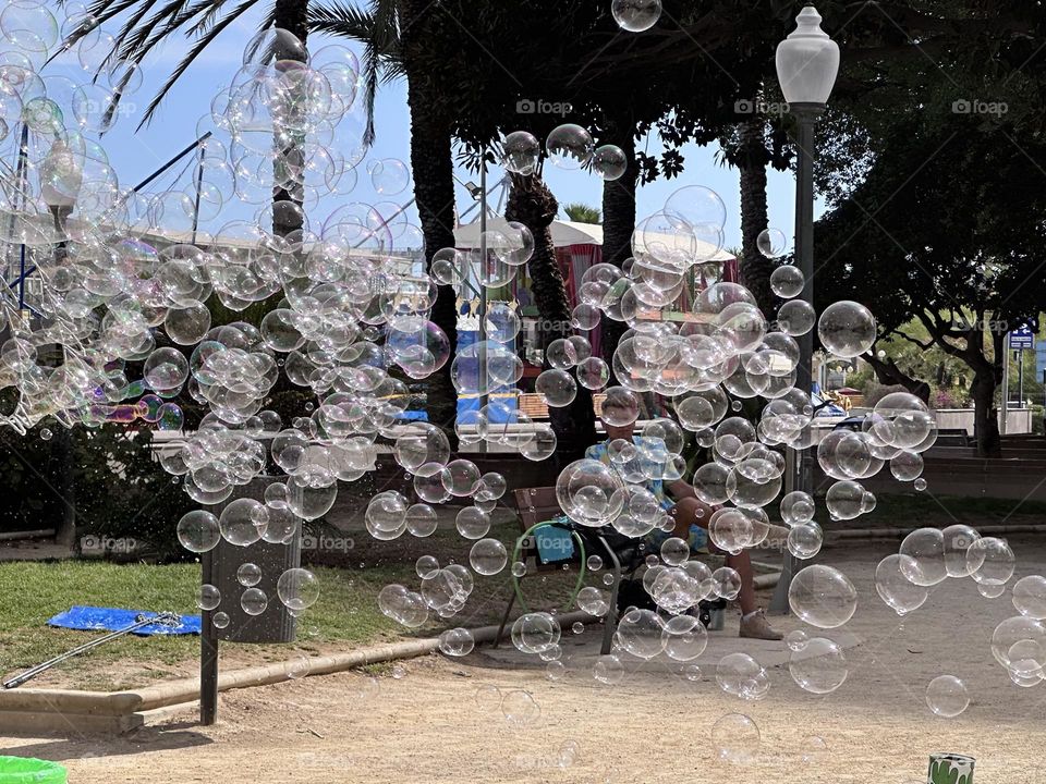 Bubbles#lamp#trees