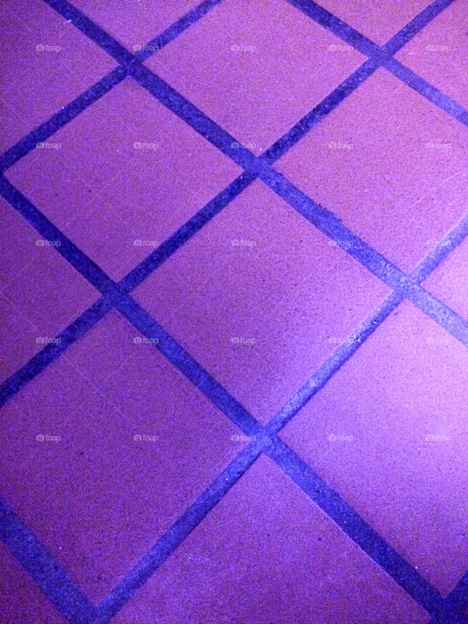 Purple ceramic floor