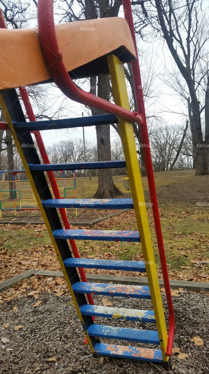 colorful playground slide