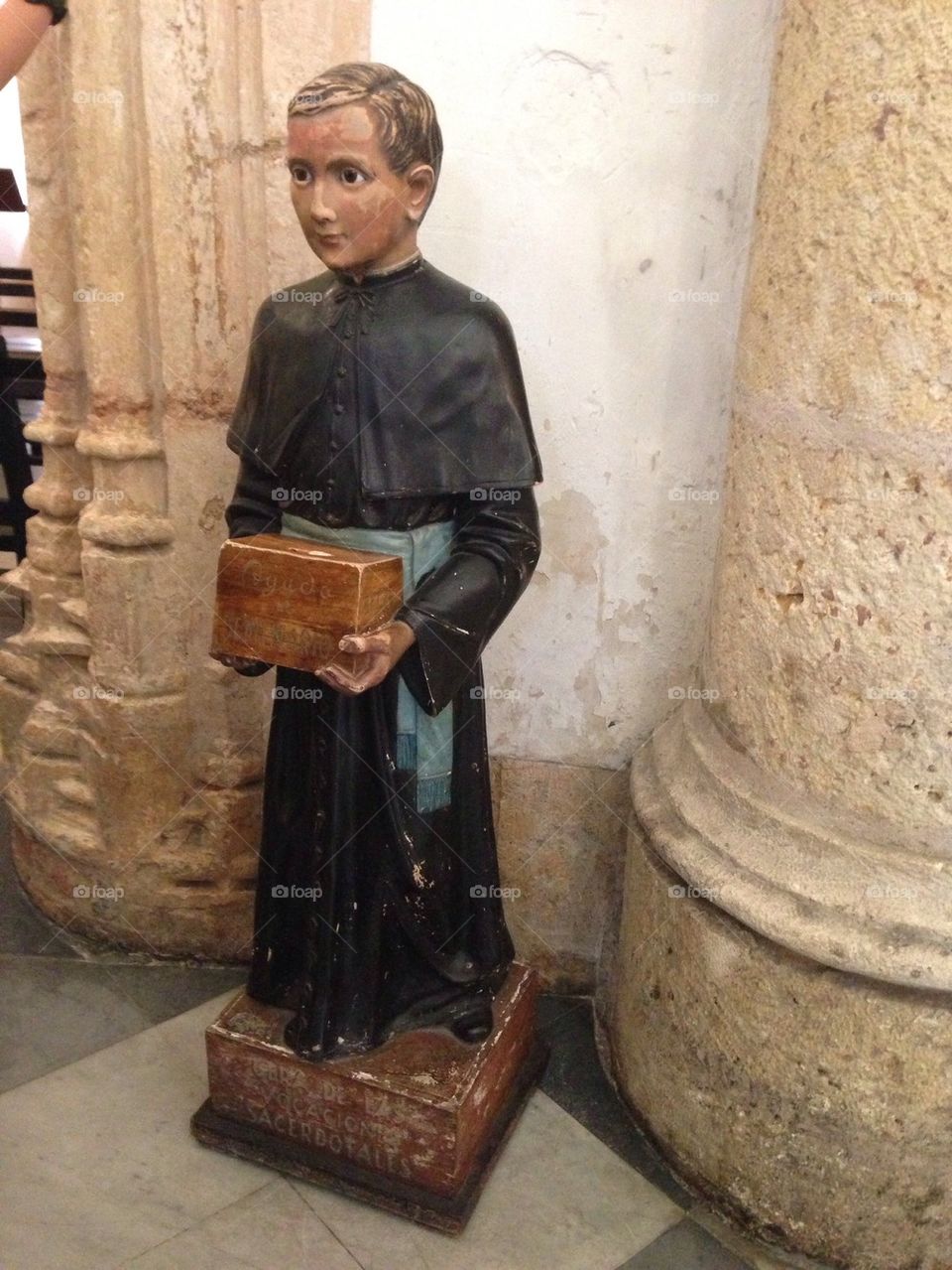 catholic antique altar boy statue