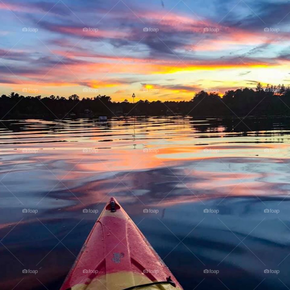 Boating during the sunset is a wonderful feelings