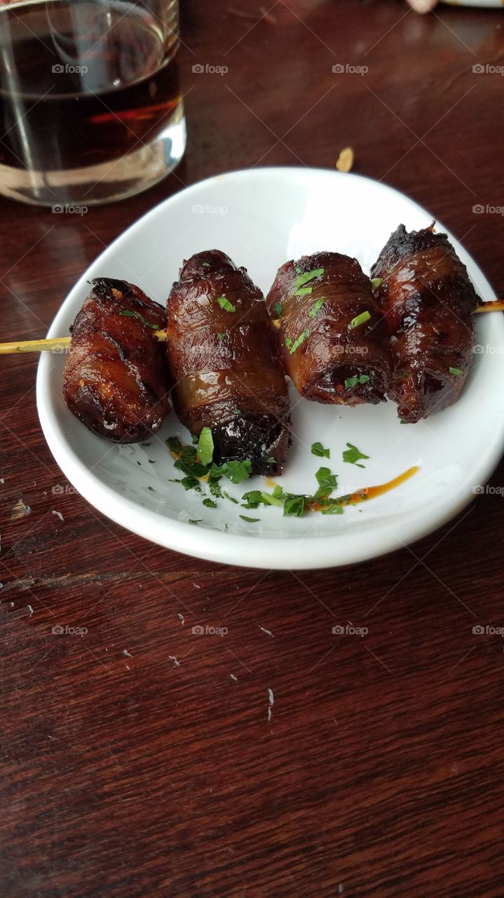 Bacon Wrapped Dates from Pintxo in Seattle