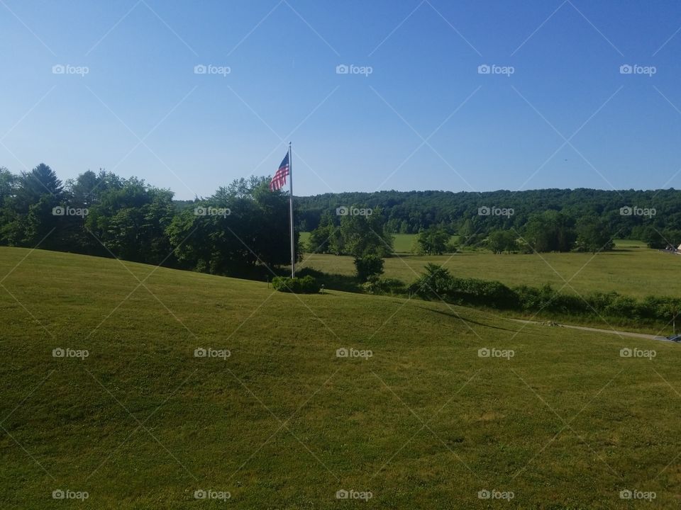 American Flag Scenery