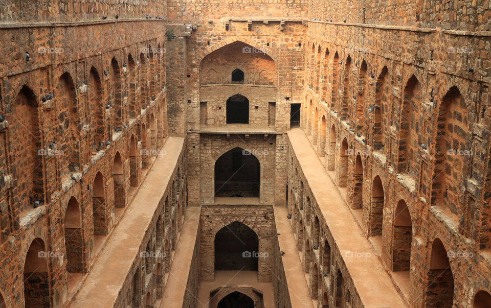 Agrasen ki baoli or Ugrasen's step well in new Delhi, India