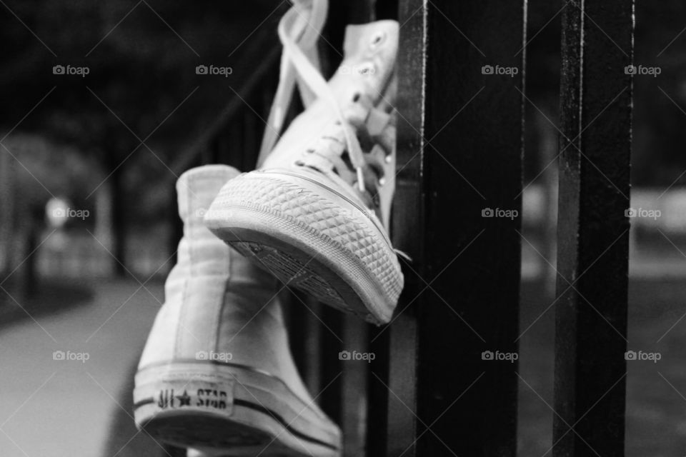 Shoes in black and white