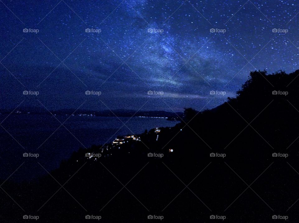 starry night in Greece. Take  at Nisáki in corfu