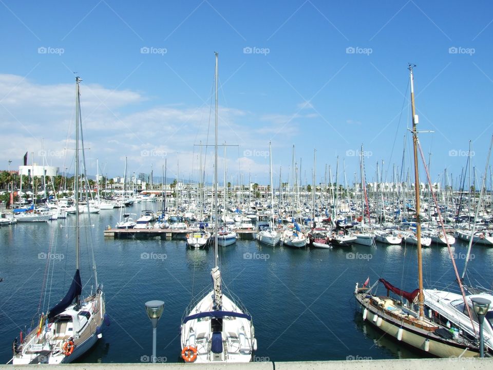 Port Olympic in Barcelona, Spain
