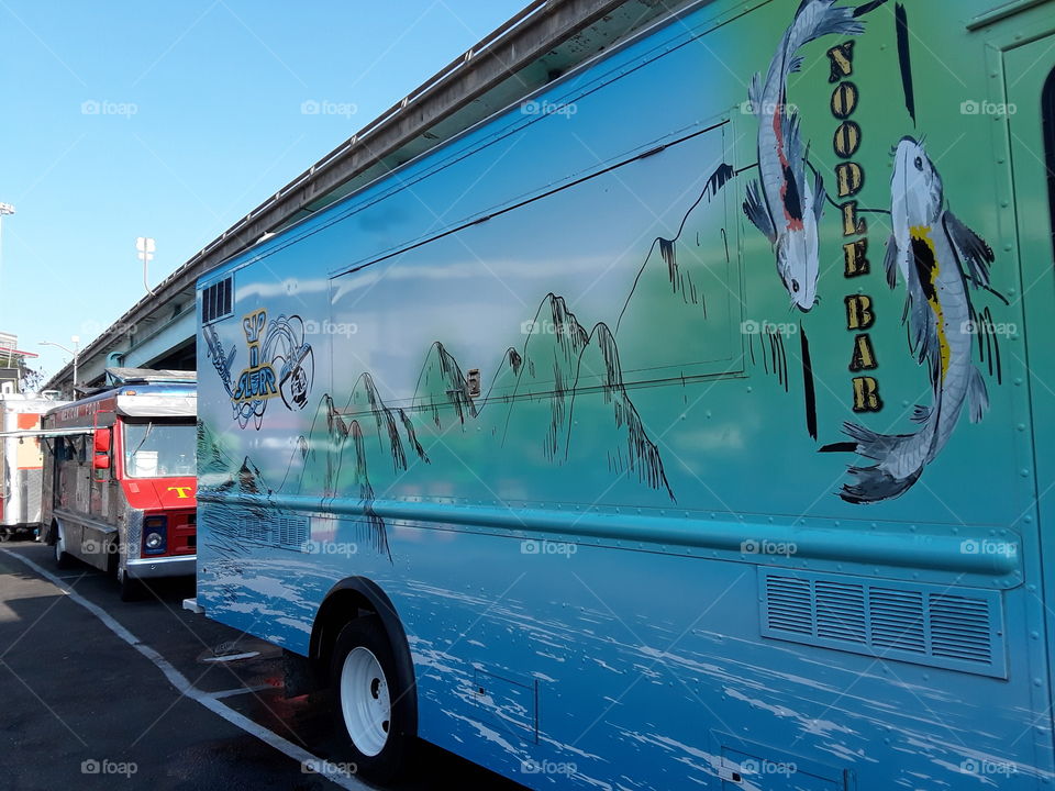 Outdoors Food Truck Food Market SOMA San Francisco California