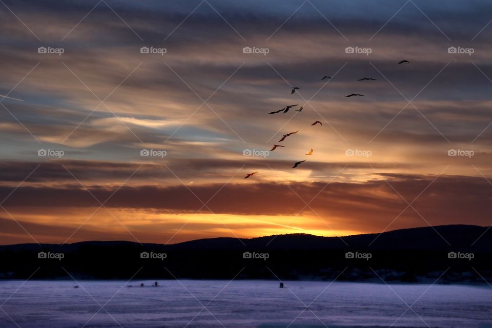 Lake sunset