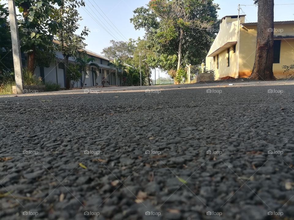 View of the road from miniature mode