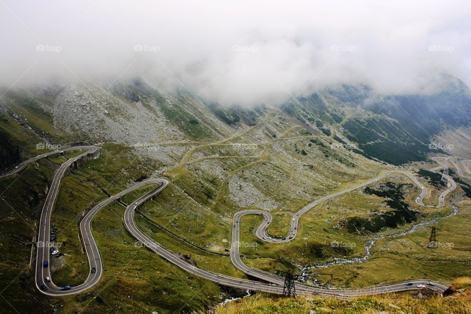 High altitude road in Romania