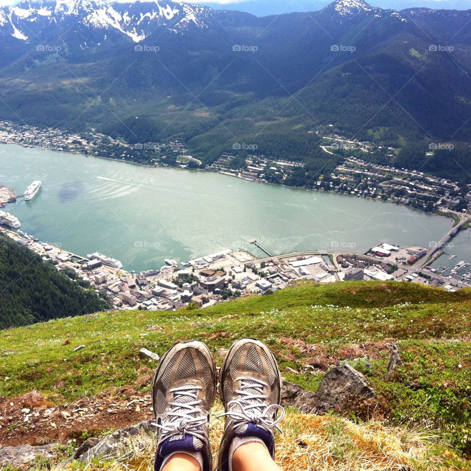 Views of Juneau from the top of Mount Juneau 
