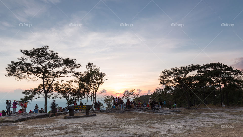 Sunset at the cliff 