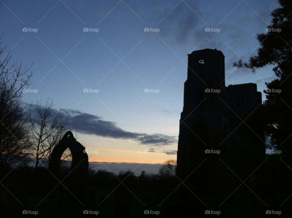 wymondham abbey norfolk uk sky sunset trees by KatieFerdinand