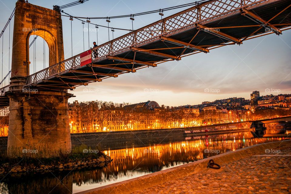 Lyon in the evening