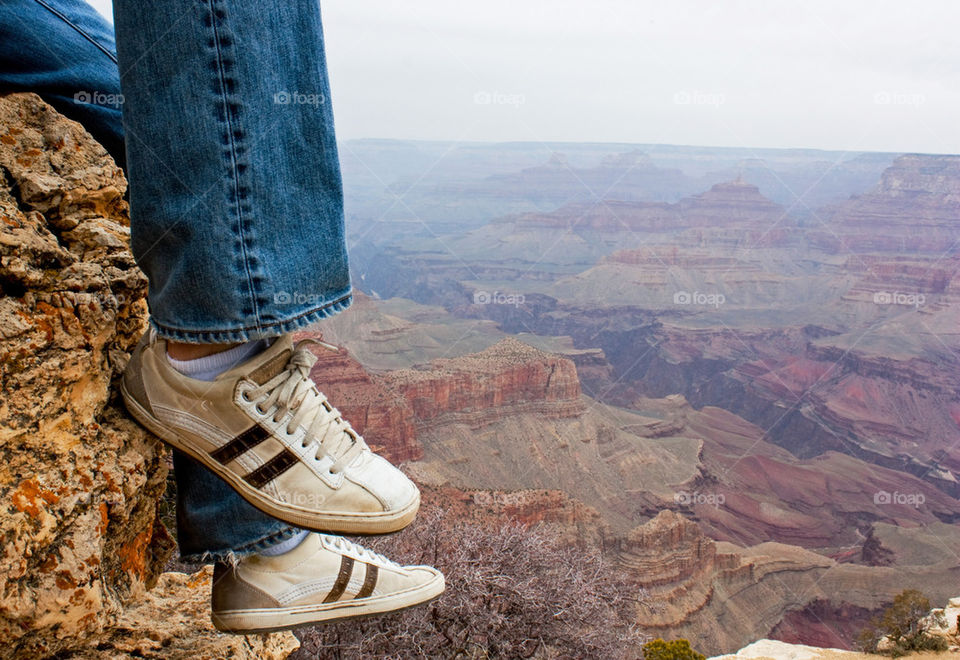 Feet over the Grand Canyon