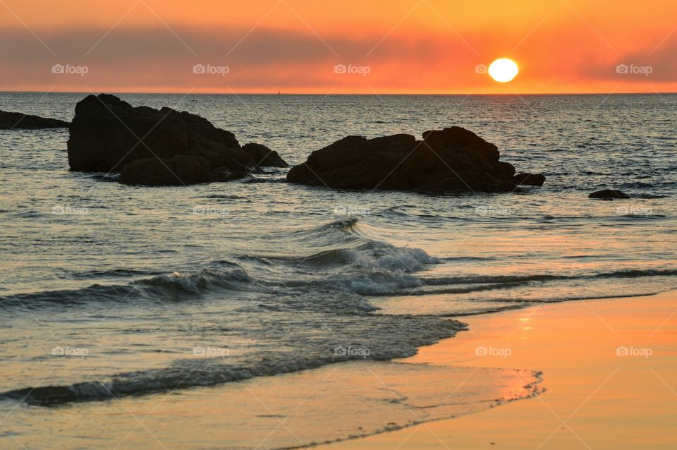 Sunset at low tide