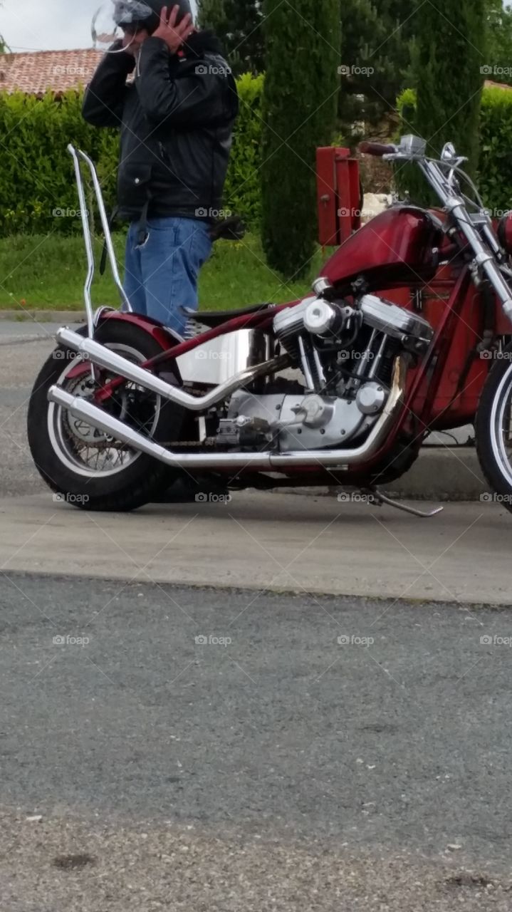 the bike with his harley