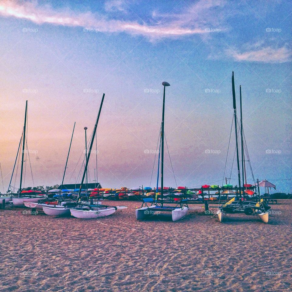 Jennings Beach, Fairfield CT. Sunset at the beach 