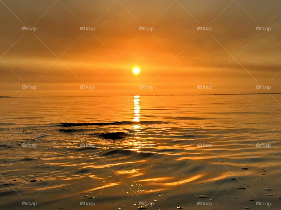 Liquid Gold - The water was glassy and calm, still candy-colored in the afterglow of golden and descending sunset