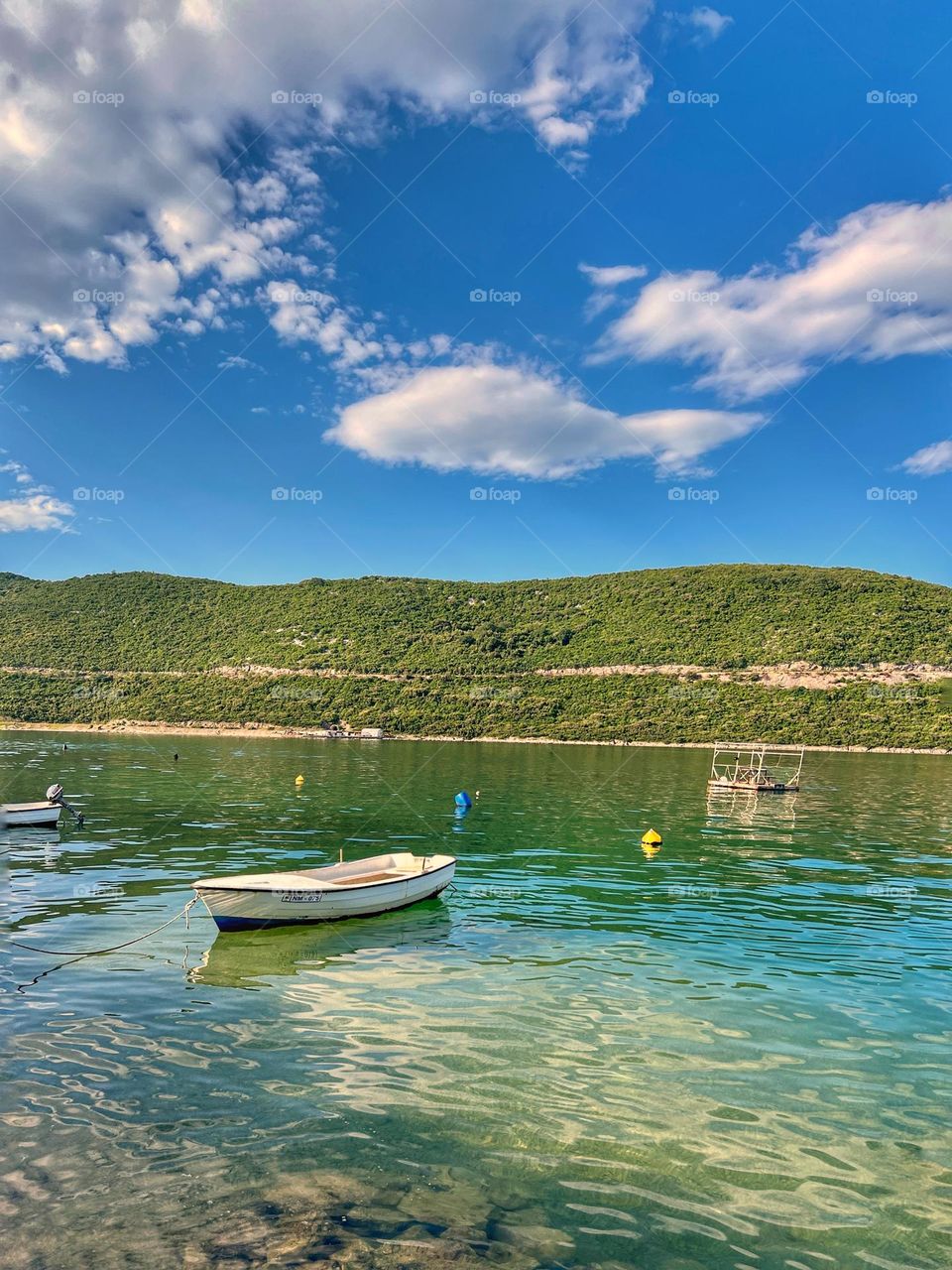 Boat on the open sea