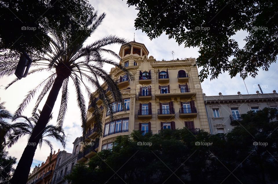 Low angle view of building in ruzafa sapin