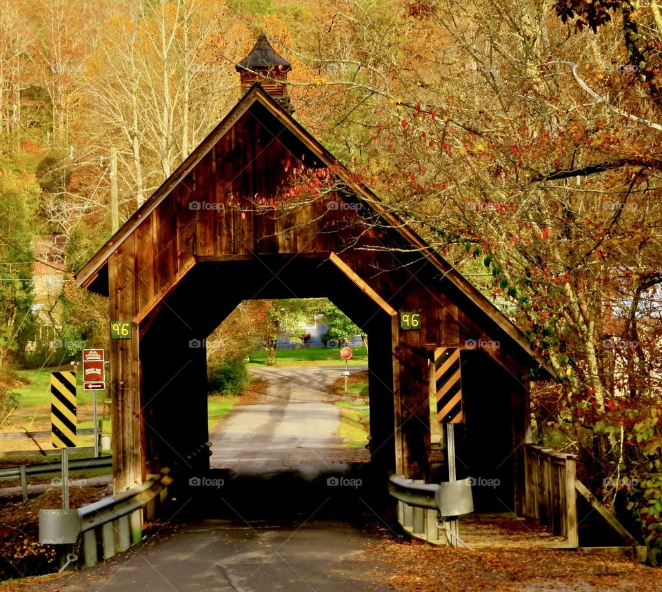 A covered bridge