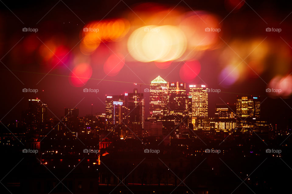 A beautiful night scene of London, United Kingdom. Artistic, colorful photo of a city.