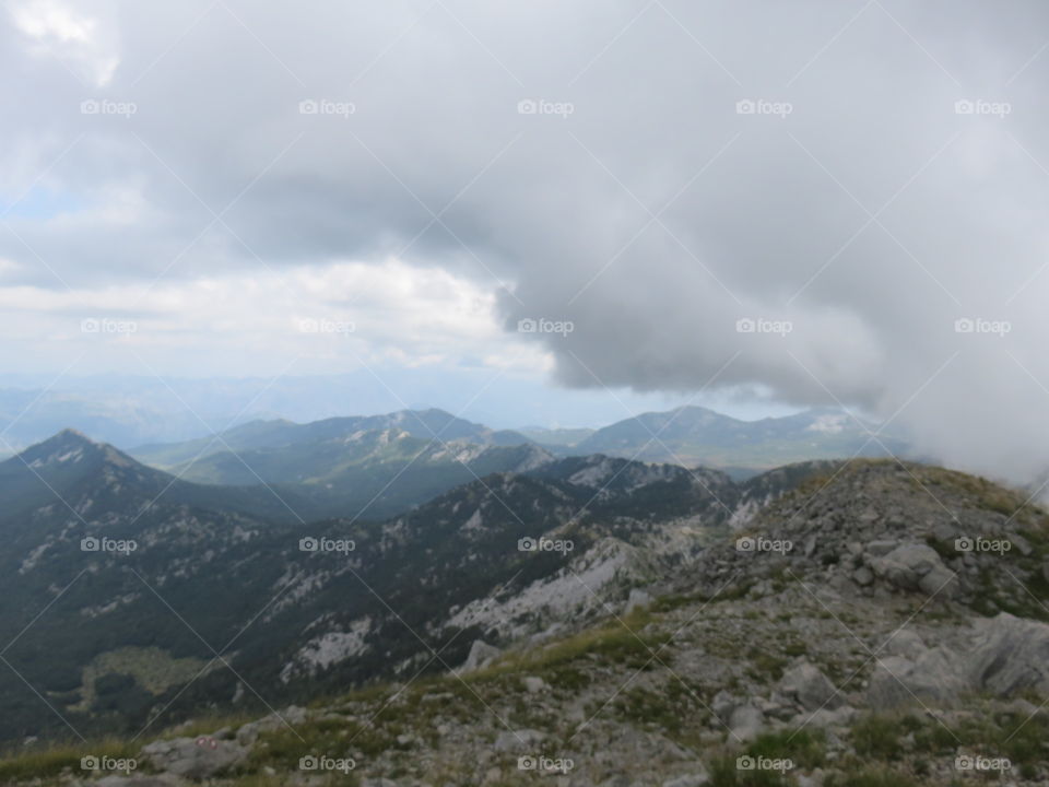 Mountain Orjen Montenegro mountain view from the top