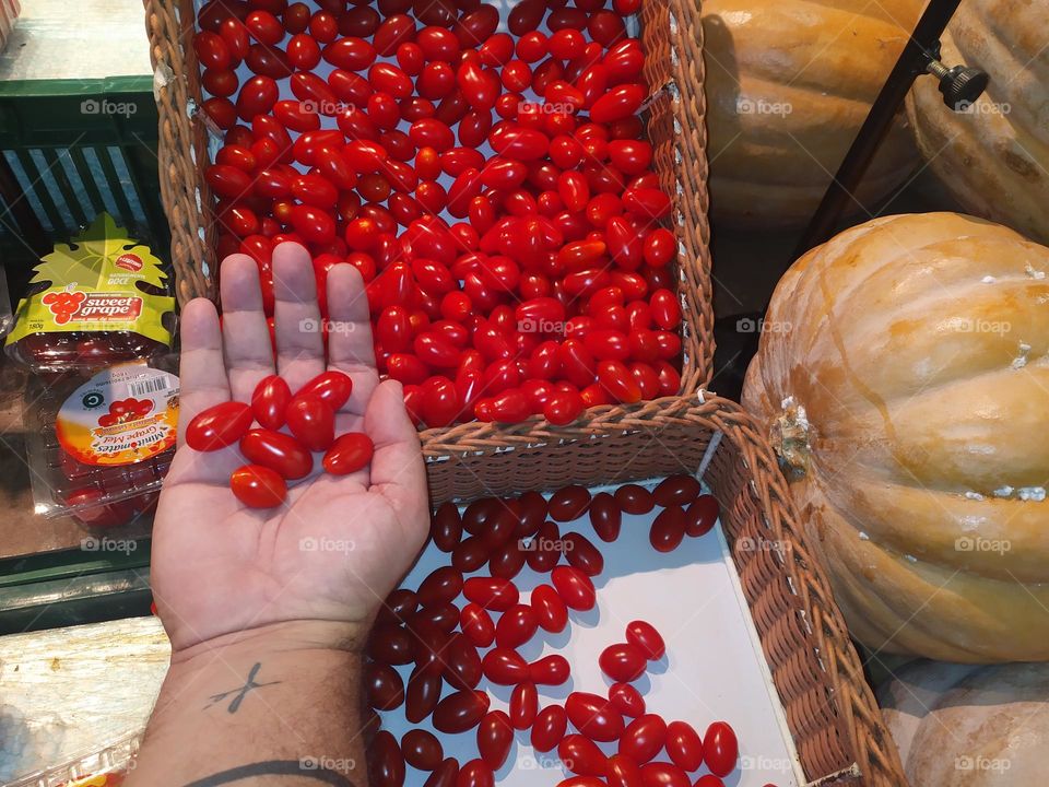 cherry tomato, colorful, red, fruit in abundance