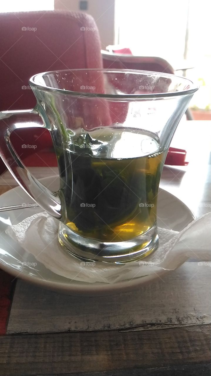 Hot moroccan mint tea