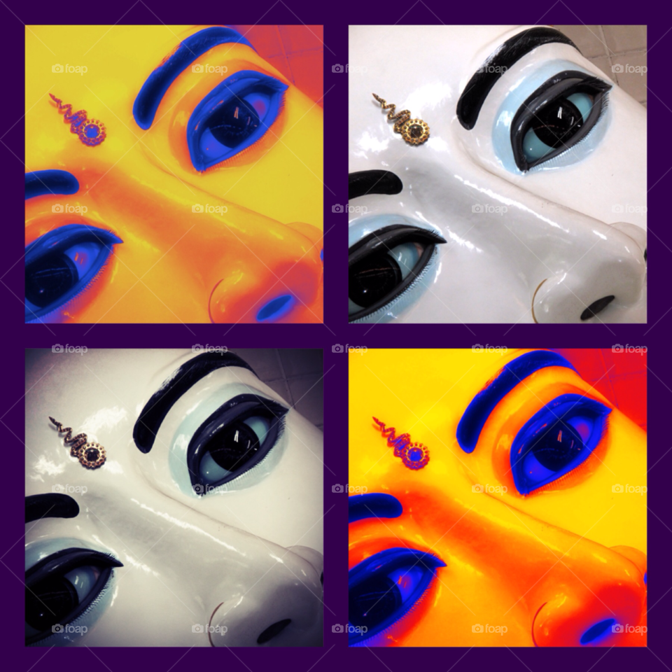 face colorful eyes buddha by trist9