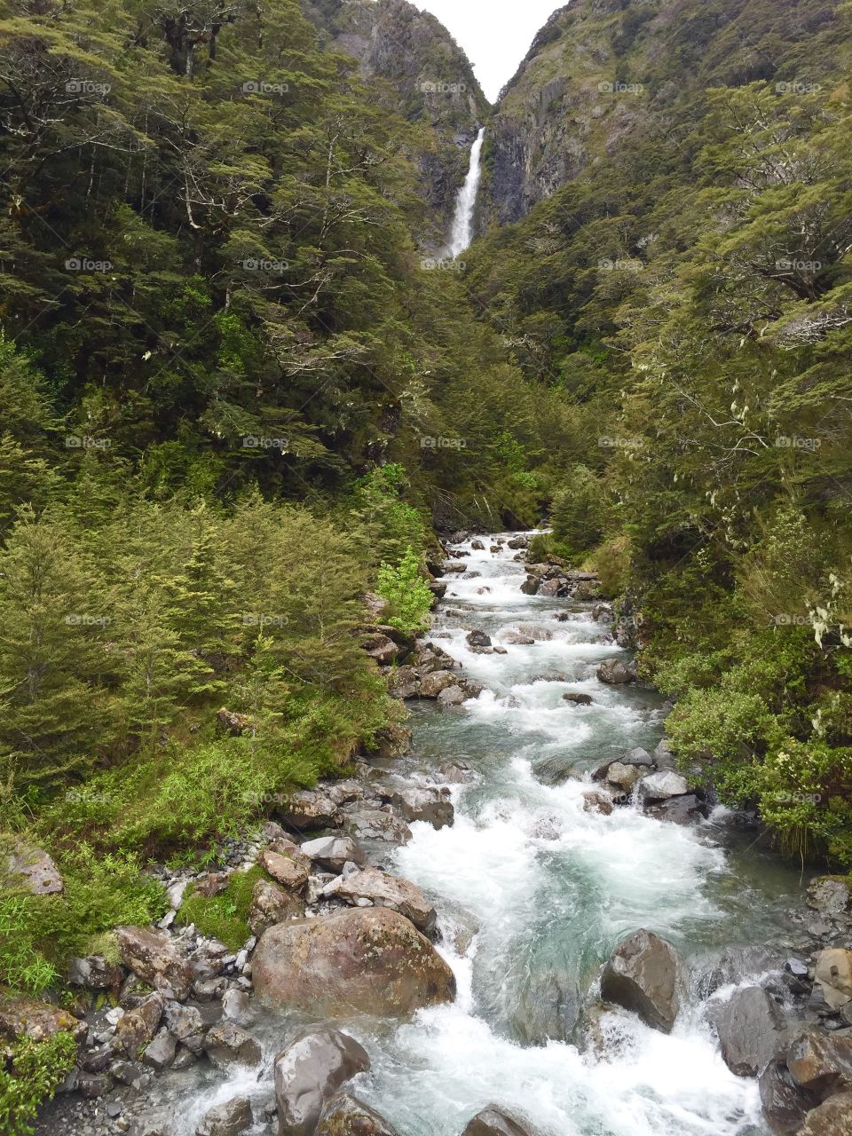 Waterfall. River