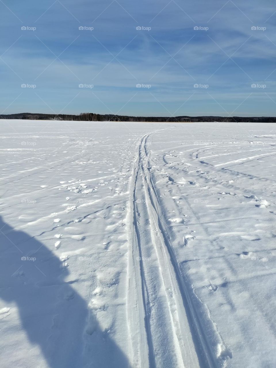 skiing on the ice