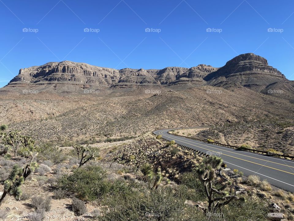 Beautiful view of mountains from a little park off the side of Diamond Bar Road in Meadview Arizona