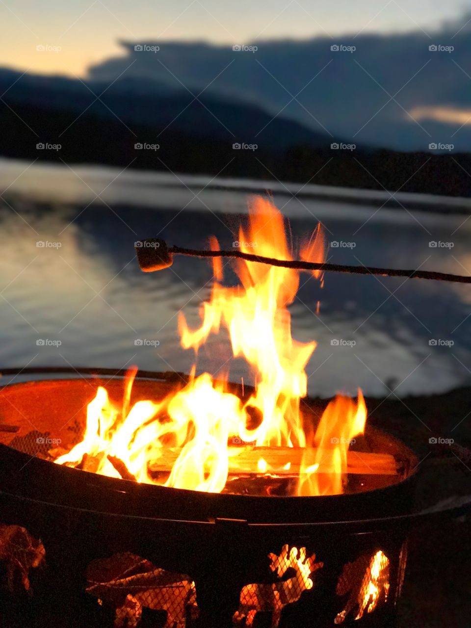 Camp fire marshmallows 