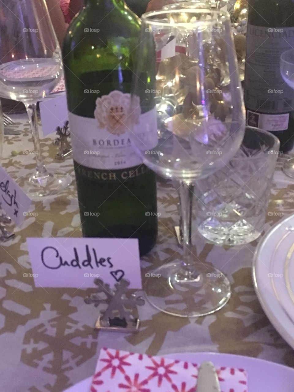 Festive dinner table 