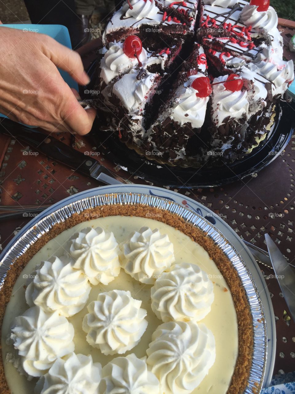 Birthday desserts