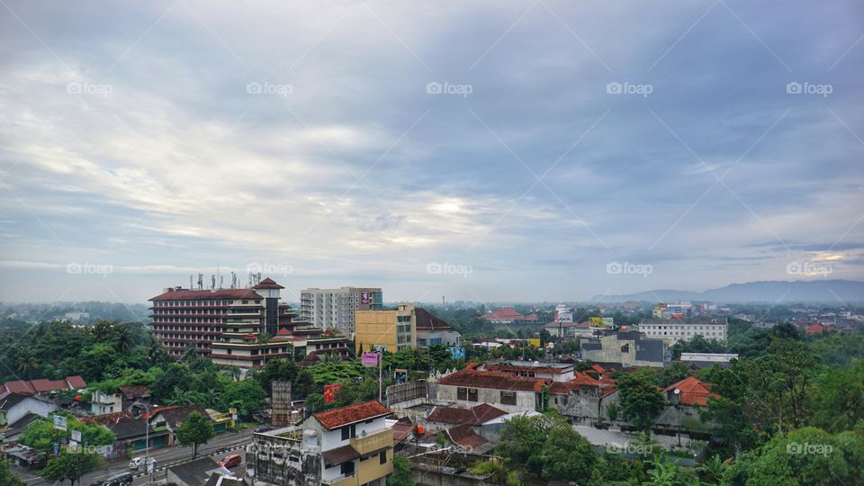 landscape view of the city in the morning
