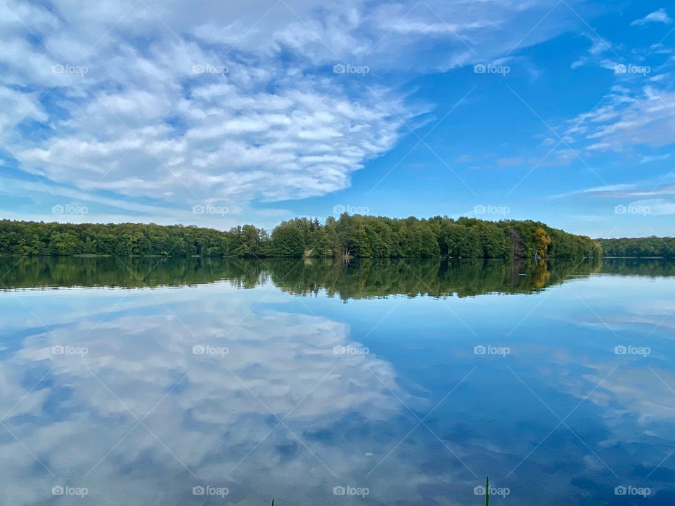 Reflection of clouds in water