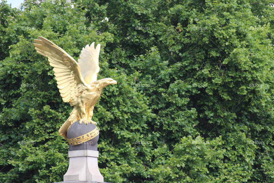 Golden eagle statue River Thames