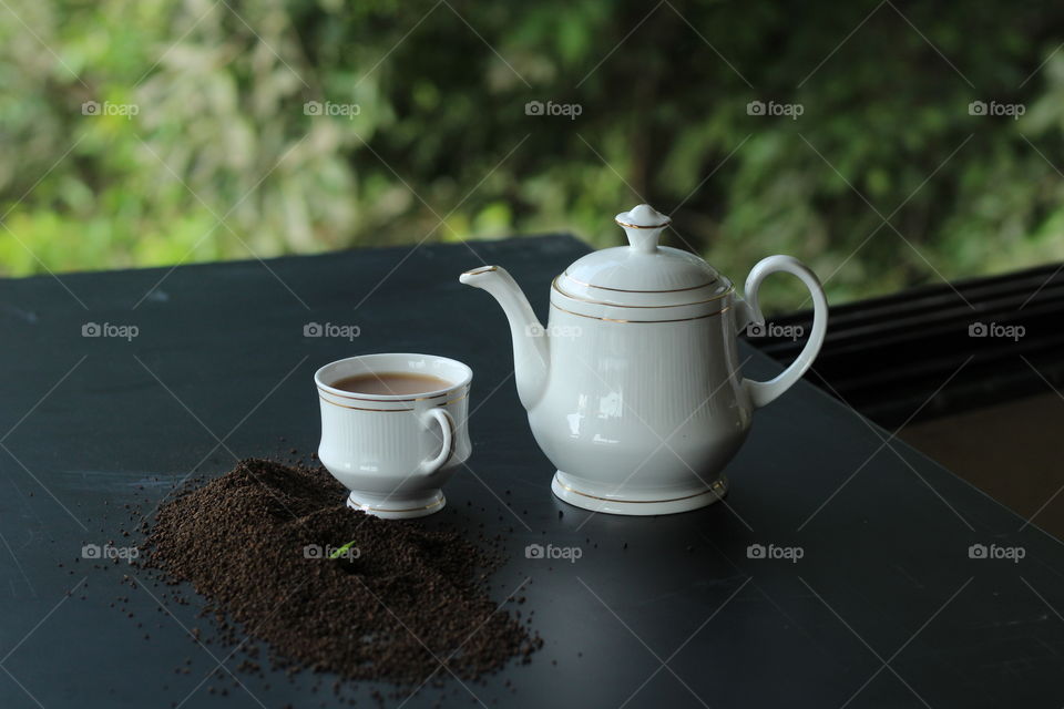 Close-up of morning tea
