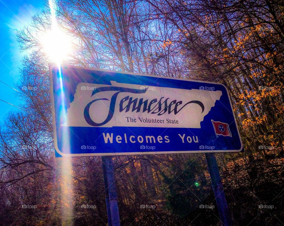 Welcome to Tennessee road sign